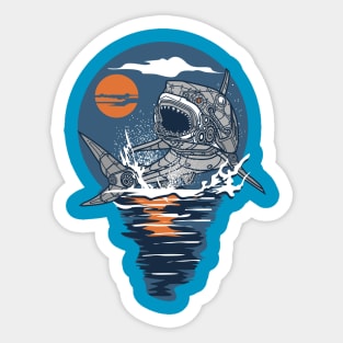 SHARK STEAMPUNK ART Sticker